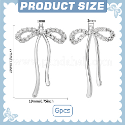 6шт латунные подвески со стразами&nbsp;KK-BC0014-26P