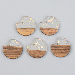 Подвески из прозрачной смолы и ореха&nbsp;RESI-S389-038A-E01