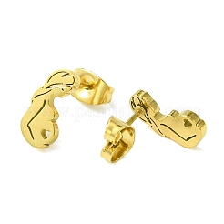 Тема дня благодарения серьги-гвоздики из нержавеющей стали 304&nbsp;LS-EJEW-B041-01G-02