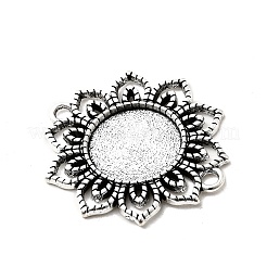 Тибетском стиле сеттинги подключения кабошон цветка сплава ободок&nbsp;LS-PALLOY-J494-06AS