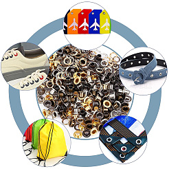 200 комплект 4-х цветных железных люверсов&nbsp;SCRA-GF0001-10A-06