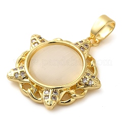 Кубические подвески из латуни с микропаве&nbsp;KK-M099-07G