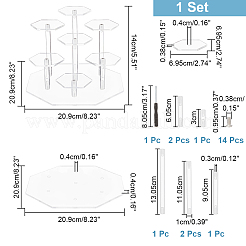 Акриловый восьмиугольный органайзер для минифигурок с 7 слотом&nbsp;ODIS-WH0038-21B