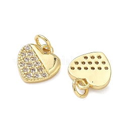 Латунные микропаве прозрачные подвески с фианитом&nbsp;KK-F930-09G