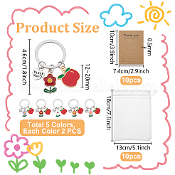 Брелки с эмалированными цветами&nbsp;KEYC-PH01595