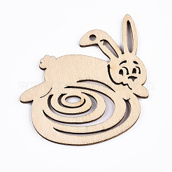 Неокрашенные натуральные деревянные большие подвески&nbsp;LS-WOOD-S058-012