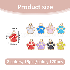 120шт 8 цвета сплава эмаль подвески&nbsp;FIND-FH0017-01