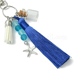 Подвеска с кисточками из стекла и нейлона&nbsp;HJEW-JM03107-02