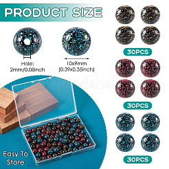 90шт 3 цвета непрозрачные акриловые бусины&nbsp;OACR-TA0002-57