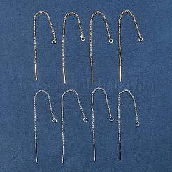 8 шт. 2-х цветная латунная фурнитура для сережек-гвоздиков&nbsp;KK-FS0001-52