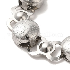 Не тускнеющий браслет из плоской круглой цепочки из нержавеющей стали 304&nbsp;BJEW-Q776-02A-02