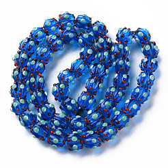 Прозрачные бусинки лэмпворк ручной работы бугристые нити&nbsp;LAMP-T007-18-B09