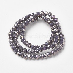 Гальванические непрозрачные стеклянные бусины&nbsp;EGLA-A034-P8mm-T02