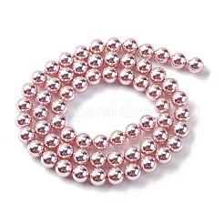 УФ-покрытие перламутровые стеклянные жемчужные бусины нити&nbsp;GLAA-F128-01A-T19