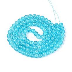 Прозрачные стеклянные бусины с кракле&nbsp;X-CCG-Q001-8mm-06-A