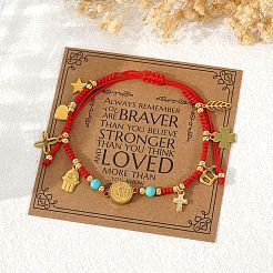 Браслеты из нержавеющей стали с подвесками в виде креста&nbsp;GU1131-2