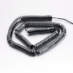 Немагнитные синтетический гематит бисер пряди&nbsp;G-P341-39-6x2mm