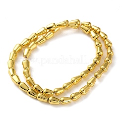 Гальванические нити из синтетических немагнитных гематитовых бусин&nbsp;G-Q1009-F01-6x8mm