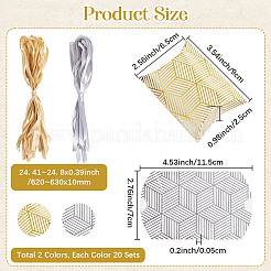 40 комплект 2-х цветных картонных коробок для конфет с принтом в виде подушек и бумаги&nbsp;CON-BBC0001-13A