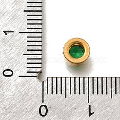 Бусины из нержавеющей стали 304 со стразами&nbsp;STAS-D310-05G-02