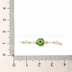 Лэмпворк сглаза ручной работы со стеклом соединители звеньев из бисера ручной работы&nbsp;KK-M266-09G-03