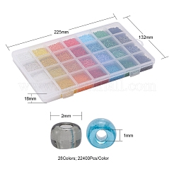22400шт 28 цвета 12/0 стеклянные бусины&nbsp;SEED-YW0001-84