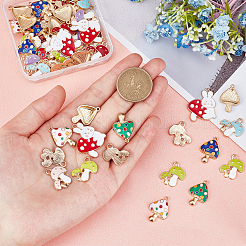 Подвески из сплава эмали 60шт 10 стиля&nbsp;ENAM-CA0001-28