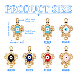 12 шт. 6-цветные эмалевые коннекторы со стразами&nbsp;FIND-TA0004-85