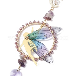 Сказочные подвески из латуни и смолы&nbsp;HJEW-TA00247-02