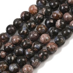 Бусины из натурального глаукофана&nbsp;G-R485-12-8mm