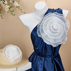 2 шт. 2 стили брошей из органзы с цветами&nbsp;JEWB-FG0001-58B