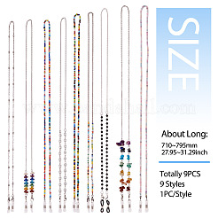 9шт 9 стиля цепочки для очков&nbsp;AJEW-TA0002-46