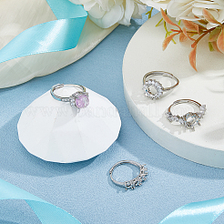 4 шт. 4 стильных регулируемых кольца для пальцев из латуни и страз&nbsp;KK-HS0015-89