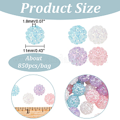 Непрозрачные акриловые бусины&nbsp;SACR-WH0001-34