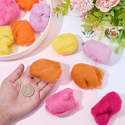 18 шт. 6-х цветная шерстяная ровница своими руками&nbsp;DIY-SP0005-80C