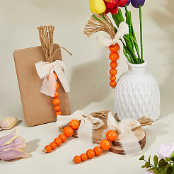 4 шт. деревянные бусины в виде моркови для украшения многоярусного подноса на пасхальный стол&nbsp;AJEW-FH0005-65A