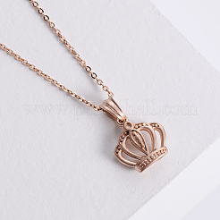 Ожерелья из нержавеющей стали в винтажном стиле с подвеской в виде короны&nbsp;NM7747