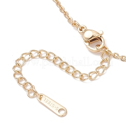 Женские ожерелья-цепочки с подвеской в виде звезды из латуни и стекла 304 из нержавеющей стали&nbsp;NJEW-JN05544