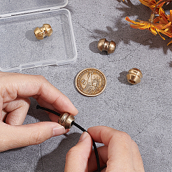 4 шт. 2 цвета 2 стиля латунные европейские бусины&nbsp;KK-UN0001-85