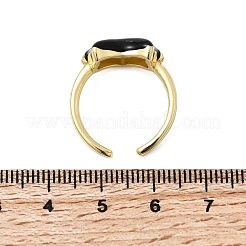 Латунные эмалевые манжеты для женщин&nbsp;RJEW-L336-03G