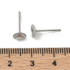 Фурнитура для сережек-гвоздиков из нержавеющей стали 304&nbsp;STAS-R063-50