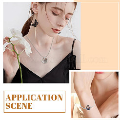 Наборы для самостоятельного изготовления круглых плоских железных и сплавных заготовок для термопереноса ожерелий и браслетов&nbsp;DIY-CA0006-77