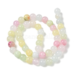 Натуральный красочный зеленый нефрит бисер пряди&nbsp;G-G757-01-10mm