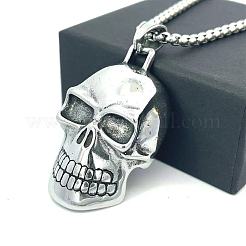 Кулон в виде черепа из нержавеющей стали 304 в стиле хип-хоп для мужчин.&nbsp;JD7188