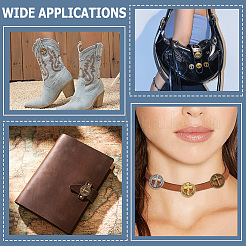 8 сумка 4 цвета сплав полые гравированные крестообразные декоративные пряжки&nbsp;BUTT-CP0001-09