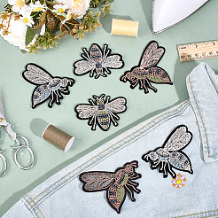 12 шт. 6 стиля заплаток из пчелиного бархата для термопришивания&nbsp;PATC-ME0001-25