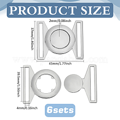6 комплект боковых пряжек из цинкового сплава&nbsp;FIND-BC0013-98B