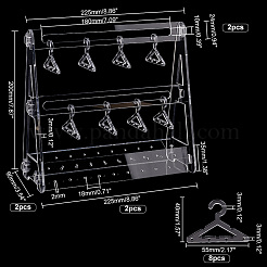 1 комплект прозрачных акриловых подставок для сережек&nbsp;EDIS-PH0001-24C