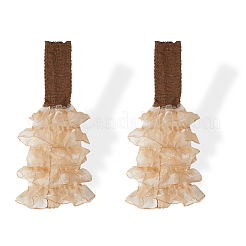 Рукава из полиэстера с оборками и многослойной пэчворк-стеганой отделкой&nbsp;AJEW-WH20042-75B