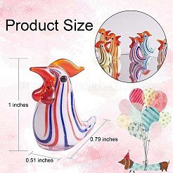 6шт стеклянная фигурка цыпленка&nbsp;JX538A